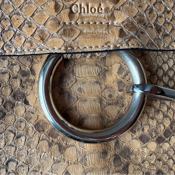Authentic Chloe medium “Faye” Python Handbag - Picture 4 of 12